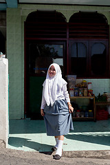Image showing young happy muslim teenager woman
