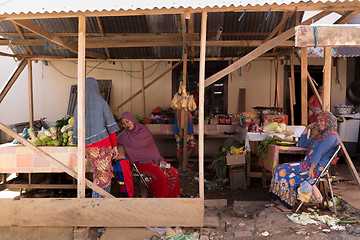 Image showing Indonesian muslem woman in street market, Manado