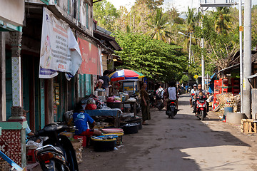 Image showing Hindu at the traditional street market, Bali