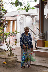 Image showing Portrait of old hindu woman