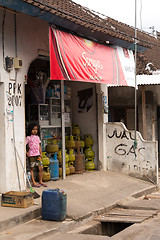 Image showing Hindu at the traditional street market, Bali