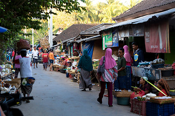 Image showing Hindu at the traditional street market, Bali