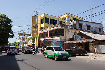 Image showing Morning traffic on Manado street