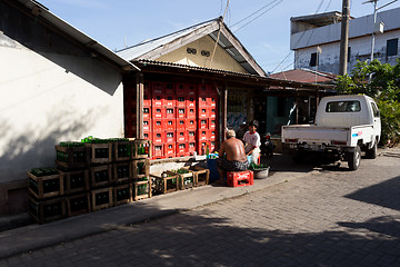 Image showing Indonesian men in Manado shantytown