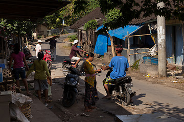 Image showing Hindu at the traditional street market, Bali