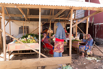 Image showing Indonesian muslem woman in street market, Manado