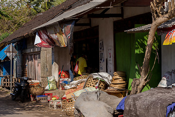 Image showing empty street market, Bali