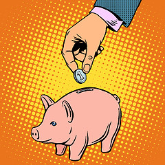 Image showing Piggy Bank contribution money