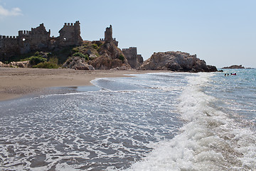 Image showing Castle and plage at Turkey