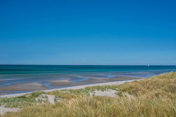 Image showing Beach with low tide water