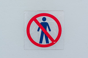 Image showing No people access sign