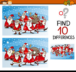 Image showing christmas differences task for kids