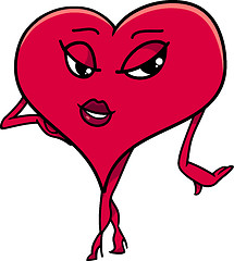 Image showing female heart cartoon character