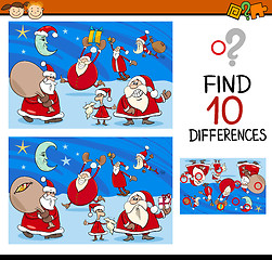 Image showing differences task with santa