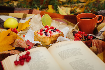 Image showing Romantic autumn still life