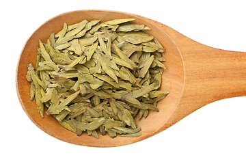 Image showing Chinese tea - Longjing tea leaves