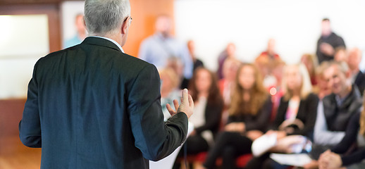 Image showing Speaker at Business Conference and Presentation.