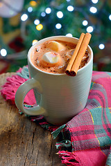 Image showing Hot chocolate with marshmallows