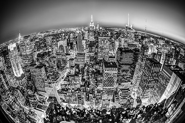 Image showing New York City Manhattan downtown skyline.