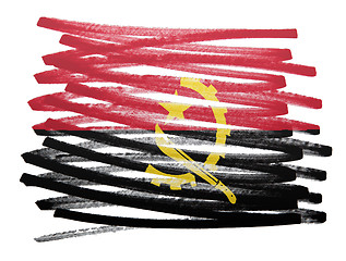 Image showing Flag illustration - Angola