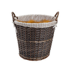 Image showing Dark rattan basket 