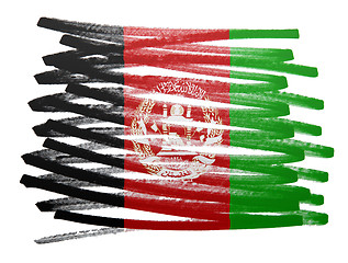 Image showing Flag illustration - Afghanistan