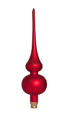 Image showing Red top for christmas firtree