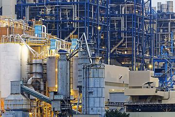 Image showing petrochemical industry on sunset