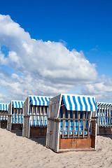 Image showing Sunrise  on the beach in Binz, Ruegen Island