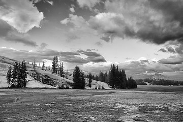 Image showing View of the Yosemite National Park in the evening