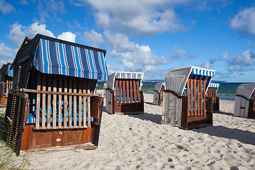 Image showing Sunrise  on the beach in Binz, Ruegen Island