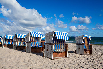 Image showing Sunrise  on the beach in Binz, Ruegen Island