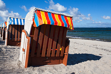 Image showing Sunrise  on the beach in Binz, Ruegen Island