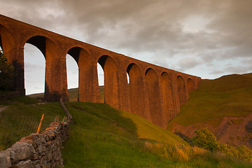 Image showing Old Arten Gill Viaduct in Yorkshire Dales National Park