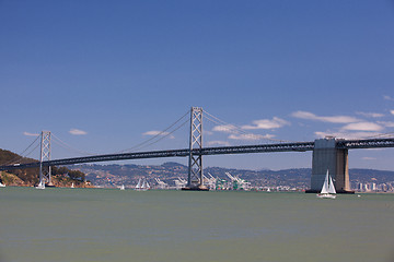 Image showing The Oakland Bay Bridge between San Francisco and Oakland