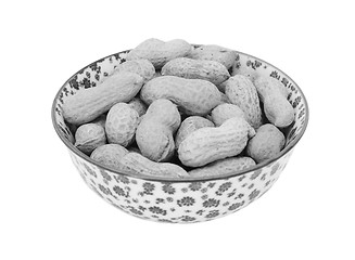Image showing Monkey nuts in a china bowl