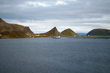 Image showing Fish Farm at the Porsangerfjord, Norway