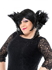 Image showing Actor Drag Queen Dressed as Woman Showing Emotions