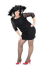 Image showing Actor Drag Queen Dressed as Woman Showing Emotions