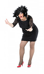 Image showing Actor Drag Queen Dressed as Woman Showing Emotions