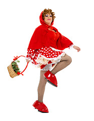 Image showing Actor Drag Queen Dressed as Little Red Riding Hood