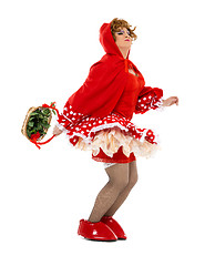 Image showing Actor Drag Queen Dressed as Little Red Riding Hood