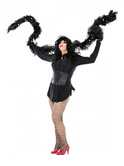 Image showing Actor Drag Queen Dressed as Woman Showing Emotions