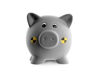 Image showing Ceramic piggy bank (crash test dummy)