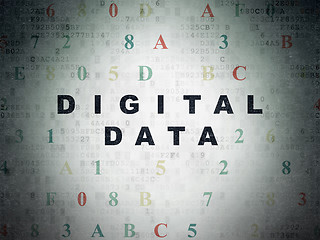Image showing Data concept: Digital Data on Digital Paper background