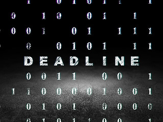 Image showing Finance concept: Deadline in grunge dark room