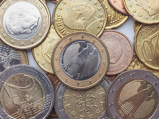 Image showing Euro coins