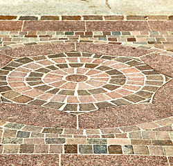 Image showing brick in castellanza street lombardy  of a curch   marble