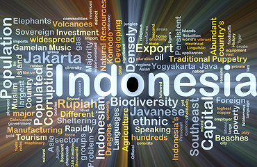 Image showing Indonesia background concept glowing