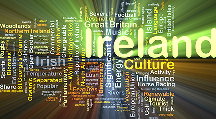 Image showing Ireland background concept glowing